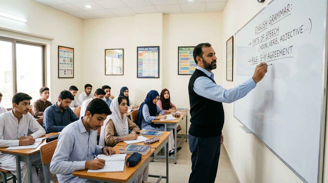 English Grammar Class at The Sunrise Academy Kharan