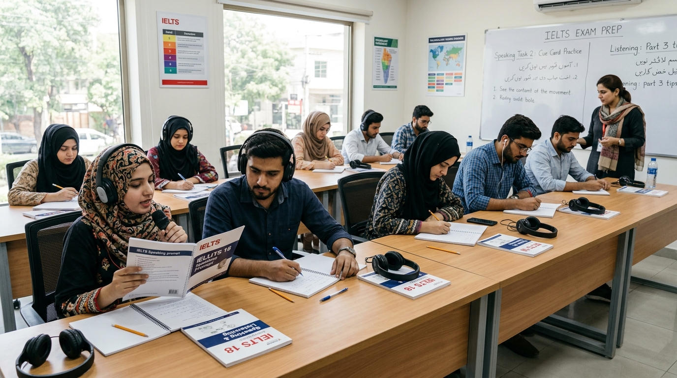 English Grammar and IELTS Preparation at The Sunrise Academy Kharan